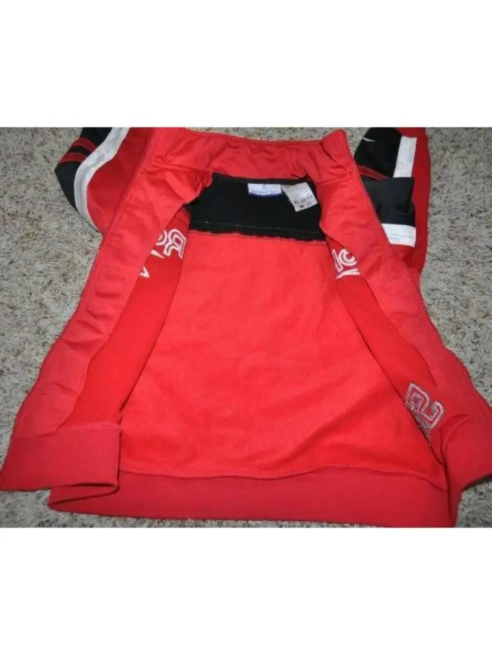 Boys Reebok Jacket 5/6 Red, Black & White Spring Athletic Track